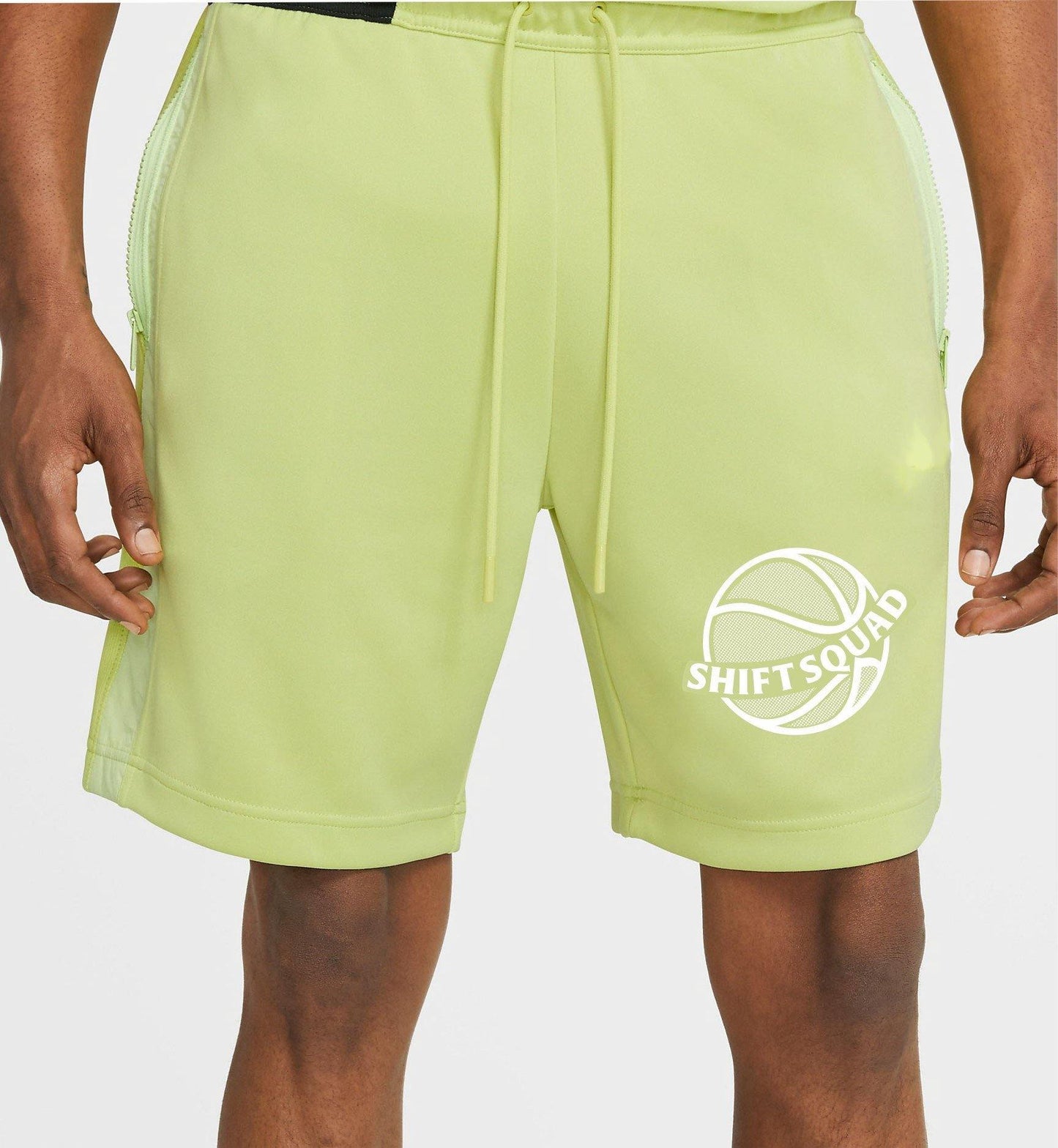 Lime green Shiftsquad Men's basketball shorts Fall and Winter Line - Shiftsquad