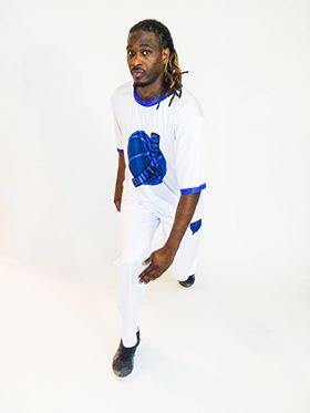 White and Blue Shiftsquad Sweatsuit - Shiftsquad