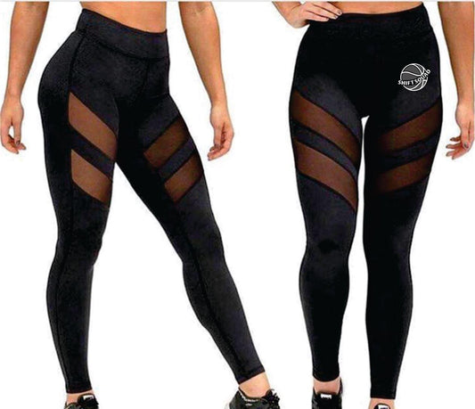 Black and Copper Brown Shiftsquad Women's Leggings - Shiftsquad