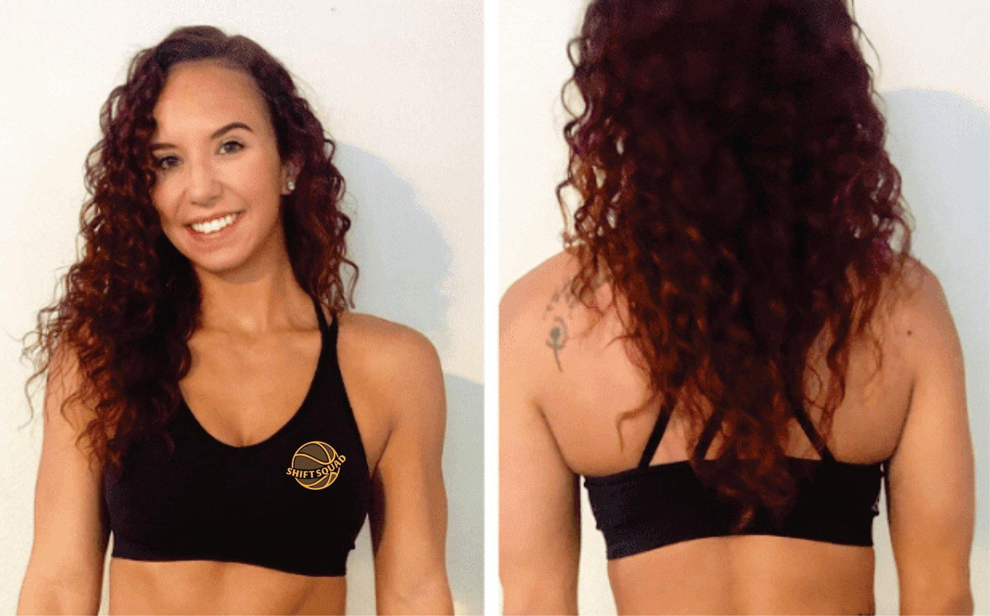 Brown and Yellow Shiftsquad Women's Sports Bras - Shiftsquad